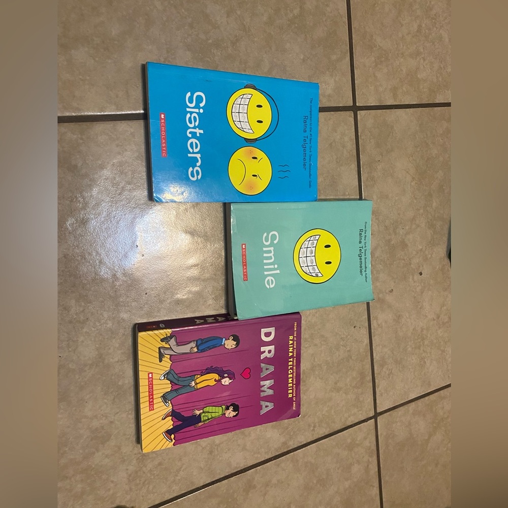 3 books by Raina Telgemeier